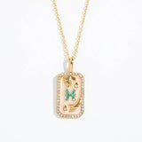 NEW CREATIVE 12 CONSTELLATIONS ZIRCON NECKLACE_CWMM3837