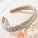 PLAID PATTERN HAIR HOOP_CWAHA0225