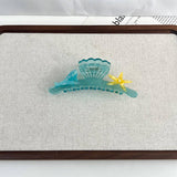 OCEAN DESIGN ACETATE CLAW CLIP WHALE SHELL_CWAHA5890