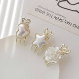 Metal Pearl Hairpin Bangs Clip Duckbill Clip