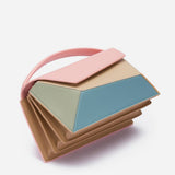 GEOMETRIC CONTRASTING COLOR PATCHWORK HANDL BAG_CWAB1932