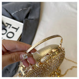 TASSEL SHINY HEART BAG DIAMOND BAG CLUTCH BAG_CWAB3250