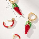 COLORFUL FRUIT ZIRCON EARRINGS STAINLESS STEEL_CWAJE4980