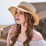 OUTDOOR SUNSHADE FLAT TOP HAT STRAW HAT_CWAH1338