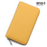 Genuine Leather Zipper Multifunctional Long Wallet_Cwab3741