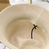 HOLLOW BREATHABLE CASUAL KNITTED BUCKET HAT_CWAB2842