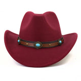 Turquoise Trim Western Cowboy Hat For Women_Cwah0688