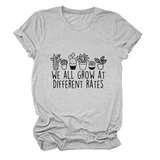 PRINTED CREW NECK TEE WE ALL GROW GRAPHIC_CWTTS1493