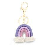 MACRAME RAINBOW KEYCHAIN BOHO CAR HANGING DECOR_CWAB5031