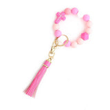 CROSS RABBIT KEYCHAIN EASTER SILICONE BEAD BRACELET_CWAB5076
