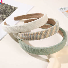 PLAID PATTERN HAIR HOOP_CWAHA0225