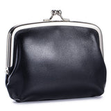 Vintage Leather Coin Wallet Double Clip Pouch_Cuab00386