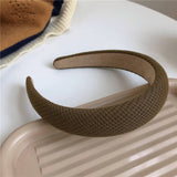 PLAID SOLID COLOR HEADBAND HAIRPIN HEADDRESS_CWAHA4028