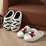 HALLOWEEN CARTOON SKULL PATTERN COTTON SLIPPERS_CWSHS0850