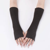 Long Knitted Warm Fingerless Gloves_Cwag0096