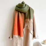 THICK OMBRE SCARF CASHMERE TOUCH WINTER SHAWL_CWASC0973