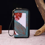 LEATHER CARVED EMBOSSED BOHEMIAN CLUTCH WALLET_CWAB2592
