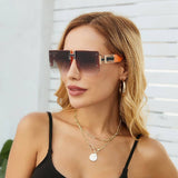 Uv Protection Diamond-Cut Large Frame Sunglasses_Cwasg0669