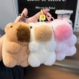 CUTE CAPYBARA PLUSH DOLL CAR KEYCHAIN PENDANT_CWMM2452