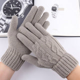 Winter Men'S Touch Screen Jacquard Knitted Gloves_Cwag0229