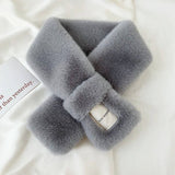 FAUX FUR SCARF KNIT WINTER NECK WRAP FOR WOMEN_CWASC1244
