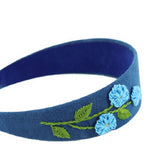 INDIGO DYE HAND EMBROIDERED HEADBAND SIMPLE FRESH_CWMM6109