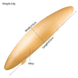 BRUSHED METAL OVAL SPRING HAIR CLIP ELEGANT LOOK_CWAHA6176