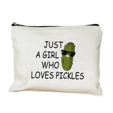 CUCUMBER LETTER DOUBLE SIDED PRINTED COSMETIC BAG_CWAB1783