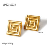SIMPLE AND STYLISH 18K GOLD SPIRAL EARRINGS_CWASC1661