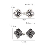 NEW BUCKLE ROSE LEAF RETRO SHAWL CLIP FIXED_CWMM2206
