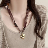 Paisley Bead Scarf Necklace Boho Long Chain_Cwaha08117