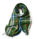 Womens Double Face Plaid Scarf Winter Warmth