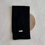100% WOOL SOLID STRIPED KNIT SCARF UNISEX_CWASC2333