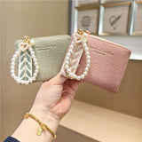 Minimal Crack Texture Pearl Bifold Wallet_Cwab06214