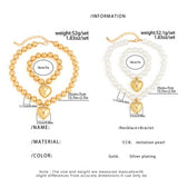 IMITATION PEARL HEART SHAPED PENDANT NECKLACE_CWAJE1166