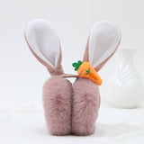 Women Cute Rabbit Ears Foldable Earmuffs_Cwmm1436