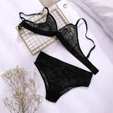 Women Lace Adjustable Briefs Bra Set_Cwmu0102