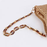 FASHIONABLE AND SIMPLE SOLID COLOR STRAW BAG_CWAB4702