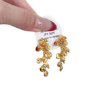 LEAF TASSEL FLOWER EARRINGS_CWAJE2045