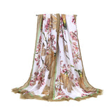 SATIN GOLD TRIMMED SCARF FOR WOMEN SHAWL_CWASC0685