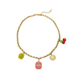 Trendy Titanium Steel Necklace With Fruit Charms_Cwmm8835