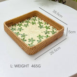 RATTAN COLORFUL SHELL CREATIVE HANDMADE FRUIT PLATE_CWMM4411