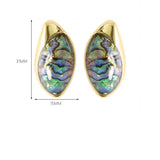 FASHIONABLE COLORFUL ABALONE EARRINGS WITH PEARLS_CWMM4303