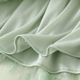 FLOCKED TULLE PATCHWORK A LINE FLARED SKIRT_CWBMS0405