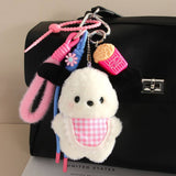 PLUSH DOG POPCORN KEYCHAIN CUTE BAG CHARM_CWMM7868