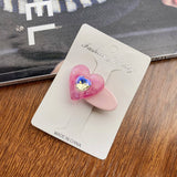 CHILDRENS CUTE HEART SHAPED DIAMOND HAIRPIN_CWAHA0730