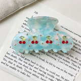 CHERRY ACETATE HAIR CLAW 8CM CUTE TRENDY CLASP_CWAHA1334