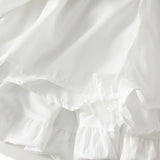 HIGH WAIST A LINE SHORT SKIRT WITH BOW BUDS_CWBMS0317