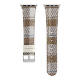 IWATCH8 1 PLUSH CHECKERED LEATHER STRAP_CWWW0049