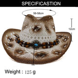 BEACH SUNSHADE COWBOY STRAW HAT_CWAH1257